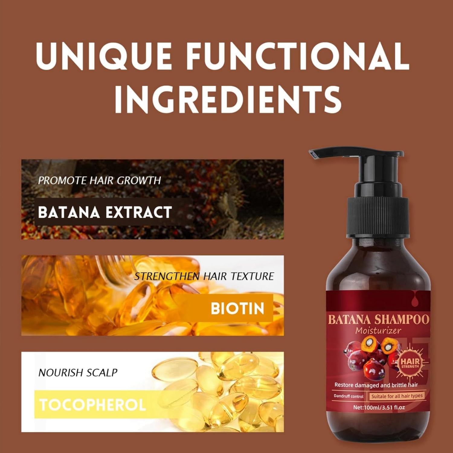 Batana Oil for Shampoo,Scalp Care Shampoo,Batana Oil for Healthy Hair,Mens Shampoo and Conditioner,Batana Oil Shampoo and Conditioner,Thinning Shampoo & Conditioner,Hair Loss Shampoo for Women